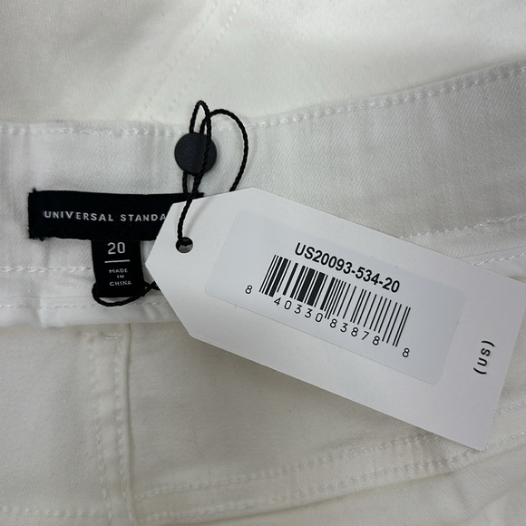 Universal Standard High Rise Skinny Denim Jeans Jean Pants Solid White Size 20 - Picture 7 of 10